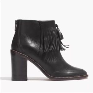 EUC Madewell adi fringe leather boots